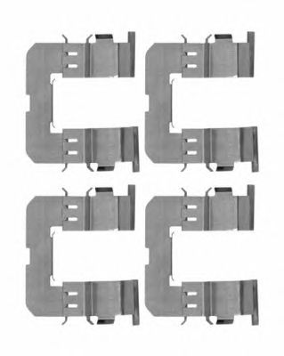 HELLA PAGID 8dz355204361 -  Комплектующие, колодки дискового тормоза